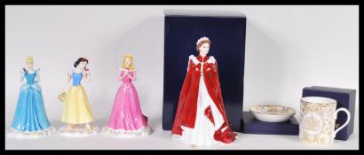 3 boxed Royal Doulton figurines to include Snow White, Cinderella and Sleeping Beauty together