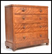 A 19th Century Victorian chest of drawers, two short drawers over three long drawers with fitted