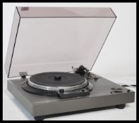 A vintage  cased Sony resinamic sound record player / turntable / deck. Model No TTS 8000. Perspex