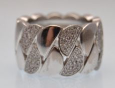 An 18ct white gold and diamond Cartier oversized b
