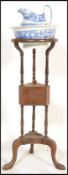 19TH CENTURY MAHOGANY WASHBOWL AND JUG STAND - BLU