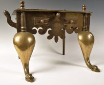 EARLY 19TH CENTURY GEORGE III CAST BRASS FOOTMAN S