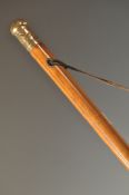 18TH CENTURY BRASS MALACCA TAPERING WALKING STICK