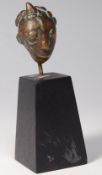 19TH CENTURY GAURI WESTERN INDIAN BRONZE HEAD SCRO