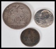 A 19th Century Queen Victoria 1887 silver jubilee head crown together with H.R.H The Princess