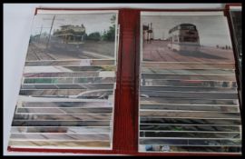 Vintage Tram & Trolleybus collection of colour photographs (x700) seven albums. 6