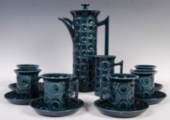 SUSAN WILLIAMS ELLIS PORTMEIRION BLUE JUPITER COFFEE SET IN BOX