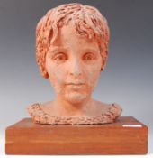 1970'S V. WODEHOUSE RETRO STUDIO ART CLAY SCULPTURE OF A CHILD