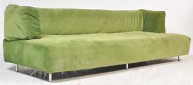 RETRO VINTAGE DESIGNER LIGNET ROSET STYLE WIDE DEEP CUSHIONED SOFA