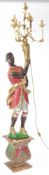 MID 20TH CENTURY ' BLACKAMOOR ' PLASTER CHANDELIER FIGURE