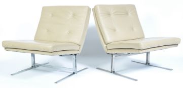 20TH CENTURY BUTTON BACKED AD CHROME EASY / LOUNGE CHAIRS