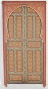 20TH CENTURY LARGE PAINTED NORTH AFRICAN MOROCCAN DOUBLE DOOR WAY