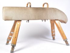 VINTAGE 20TH CENTURY POMMEL HORSE / GYMNASTIC VAULT BENCH