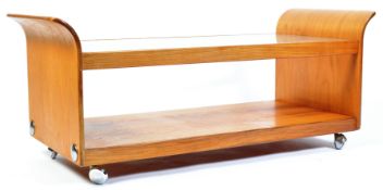 G-PLAN TULIP TEAK AND GLASS COFFEE TABLE BY VICTOR B. WILKINS