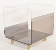 MID CENTURY / 1970'S TWO TONE PERSPEX SIDE TABLE TROLLEY