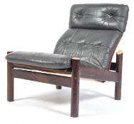 VINTAGE DANISH NORDIC SAFARI LOUNGE CHAIR BY S. NISSEN & E. GEHL