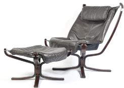 AFTER SIGURD RESSELL A CONTEMPORARY FALCON CHAIR AND OTTOMAN