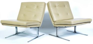 20TH CENTURY BUTTON BACKED AD CHROME EASY / LOUNGE CHAIRS
