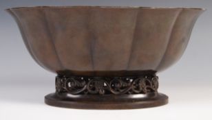 JUST 164 1930'S ANTIQUE VINTAGE OVAL FRUIT BOWL BY JUST ANDERSEN