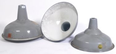 BENJAMIN RLM CRYSTEEL INDUSTRIAL GREY ENAMEL LAMP SHADES