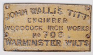 A. J. WALLIS TITT & CO WARMINSTER LEAD ADVERTISING SIGN