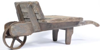 EARLY 20TH CENTURY WOODEN SACK TRUCK WHEEL BARROW