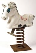 RETRO VINTAGE CHILD'S PLAYGROUND SPRING ROCKER UNICORN