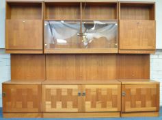 TROEDS SWEDISH RETRO TEAK WALL CABINET BY HUGO TROEDS