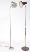 TWO RETRO VINTAGE GOOSE NECK FLOOR STANDING LAMPS