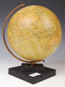PHILIPS' VINTAGE TERRESTRIAL 8 INCH GLOBE RETAILED BY JOHN HEYWOOD
