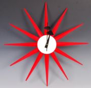 AFTER GEORGE NELSON A CONTEMPORARY STARBURST CLOCK
