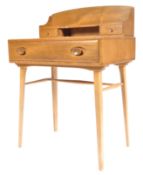 ERCOL WINDSOR MODEL 479 BEECH AND ELM WOOD DESK BY LUCIAN ERCOLANI