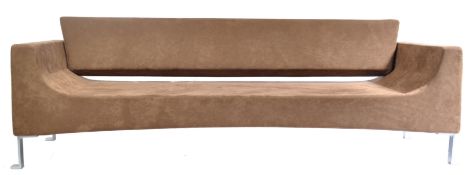 ANTIDIVA MR NILSSON FAUX SUEDE LEATHER SOFA SETTEE BY DUILIO FORTE