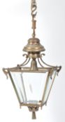 1950'S BRONZED LANTERN REMOVED FROM THE MASONIC HALL, BRISTOL
