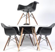 AFTER CHARLES & RAY EAMES CONTEMPORARY TABLE AND CHAIRS