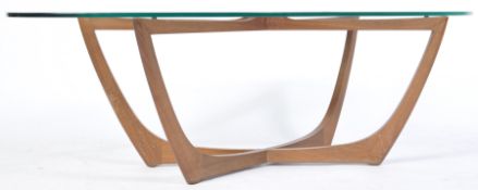 20TH CENTURY DANISH INSPIRED TEAK WOOD AND GLASS COFFEE TABLE