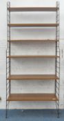 RETRO SWEDISH STRING WALL SHELVING UNIT BY NISSE STRINNING