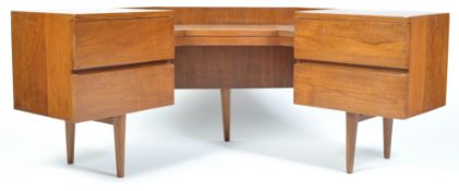 BESPOKE 20TH CENTURY VINTAGE WALNUT CORNER DRESSING TABLE