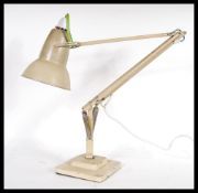 A vintage retro 20th Century Herbert Terry two step anglepoise Industrial desk lamp having square