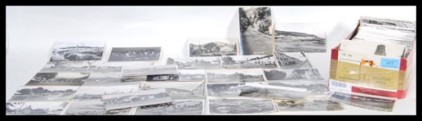 Postcards - Collection (approx 600) in shoebox of the sought after black and white real photo type