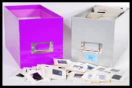 A large collection of vintage 35mm photographic slides dating to the 20th Century. Various views,