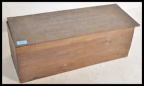 An early 20th Century wooden box for the use of storing an human skeleton marked for Adam