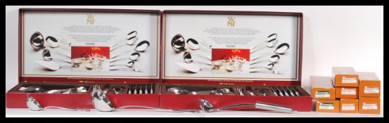 WMF - Cromargan - An extensive twelve person setting of stainless steel cutlery to include two boxed