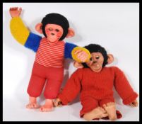 VINTAGE 1960'S MR ZIPPY STYLE MONKEY DOLL FIGURES