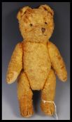 VINTAGE 1950'S BRITISH GOLDEN MOHAIR TEDDY BEAR