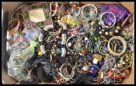 A very large collection of vintage and contemporary costume jewellery to include various