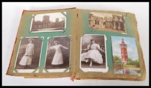 An early 20th Century Edwardian and First World War period postcard album of local interest. Most of