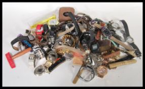 A collection of vintage 20th century watches to include a wide selection of designs, some ladies and