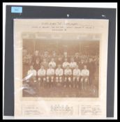 FOOTBALL photograph. 1920 Ireland v England played at Belfast. Large original sepia photo of the