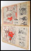A charming vintage 1950's scrapbook filled with newspaper / comic book cutouts / cuttings - all of